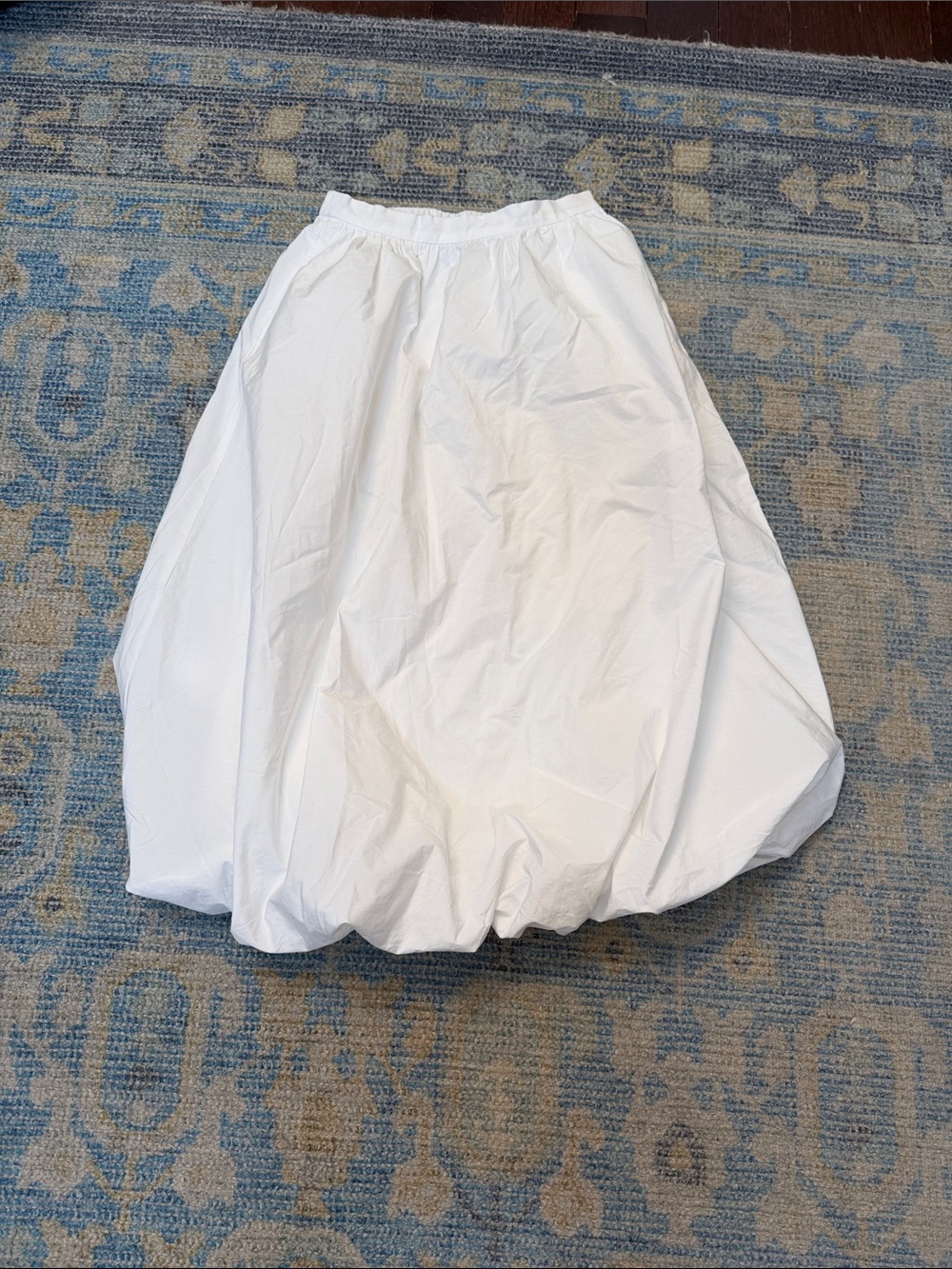 NWT GAP White Bubble Hem Midi Skirt SIZE xs